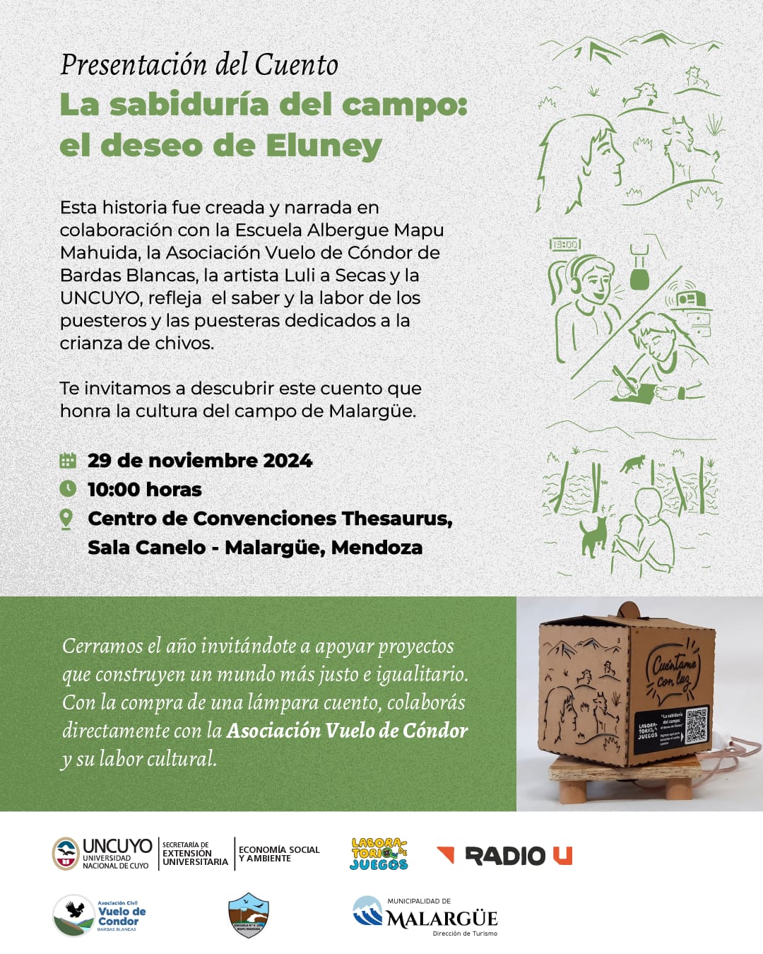 Invitación a la presentación del cuento “La sabiduría del campo: El deseo de Eluney”